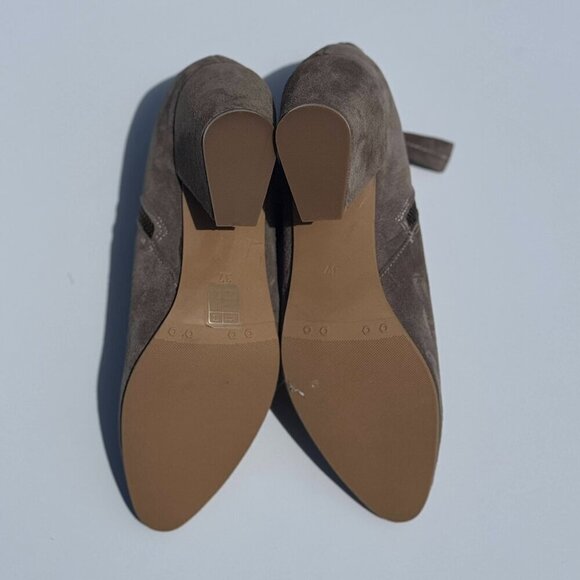 Bueno Sophie Suede Bootie Women's Size 6.5 US/37 EU Taupe Block Heel Boot NWOT - Picture 4 of 7
